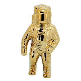 11" Ceramic Astronaut Statuette - Gold