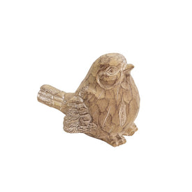 Polyresin Bird Figurine - Brown/Ivory