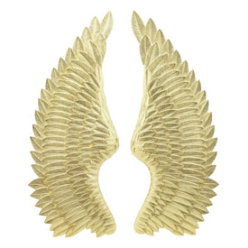 Polyresin Angel Wings Wall Decor Set of 2 - Gold