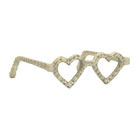 Metal Heart-Shaped Eyeglasses - Gold