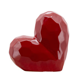 8" Ceramic Heart - Red