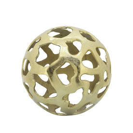 10" Metal Cut-Out Orb - Gold