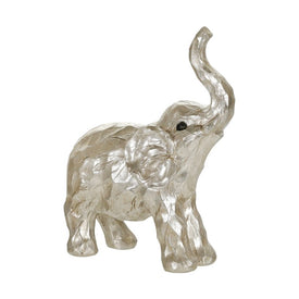 11" Polyresin Elephant Figurine - Silver