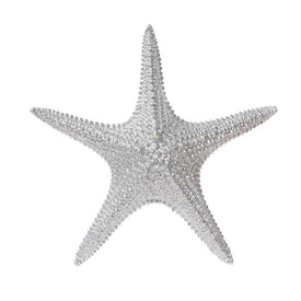 12" Polyresin Starfish Figurine - Silver