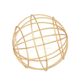 Small Decorative Metal Wire Orb - Gold