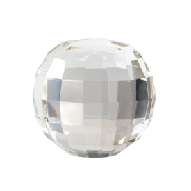 4" Faceted Crystal Orb - Clear