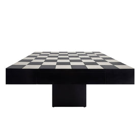 32" x 32" Polyresin Chess Set - Black/White