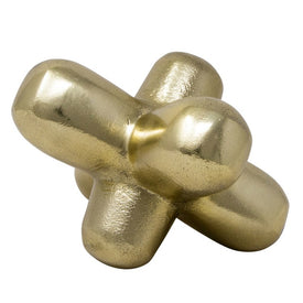7" Metal Geometric Orb - Gold