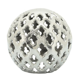 8" Metal Cut-Out Orb - Silver