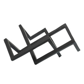 Metal 15" Geometric Sculpture - Black