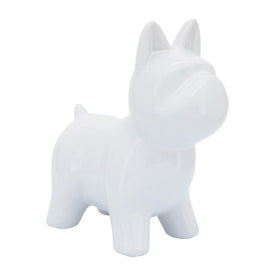 8" Ceramic Dog Figurine - White