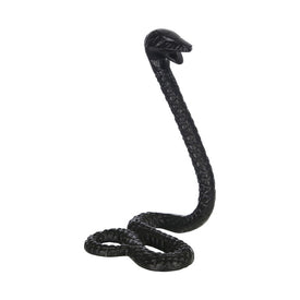 10" Metal Snake Figurine - Black