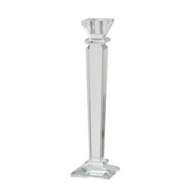 11" Glass Candle Holder - Clear