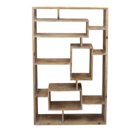 Multi-Tier Wooden Wall Shelf - Brown