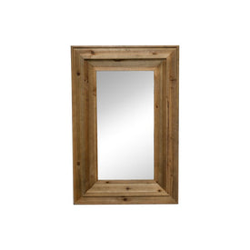 24 X 36" Wood Frame Wall Mirror - Brown