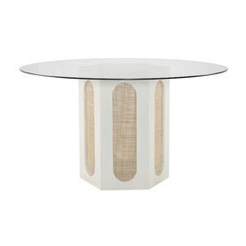 Clearwater Dining Table with Clear Glass Top