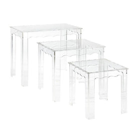 Jacobs Square Acrylic Nesting Tables Set of 3