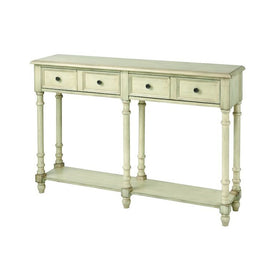 Hager Two-Drawer Console Table - Antique Cream