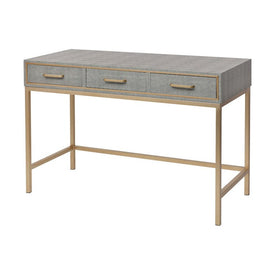 Sands Point Three-Drawer Desk - Gray