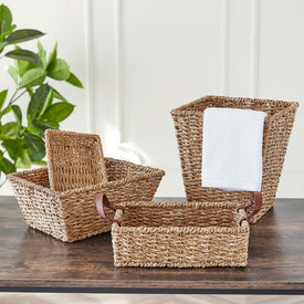 Kasbah Woven Hamper and Storage Basket Set of 7 - Natural