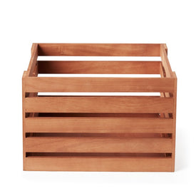 Rectangular Wood Crates with Cut-Out Handles Set of 3