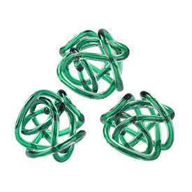 Glass Knots Set of 3 - Aqua