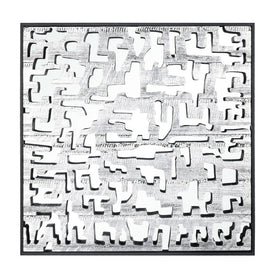 Mapped Dimensional Wall Art - Silver
