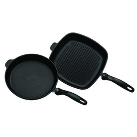 XD Induction Nonstick Two-Piece 11" Fry Pan and 11" x 11" Grill Pan Duo