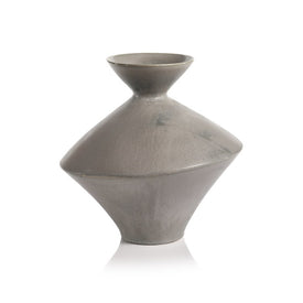 Boras 13.75" Tall Gray Stoneware Vase
