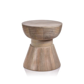 Astrid 17" Tall Mango Wood Stool