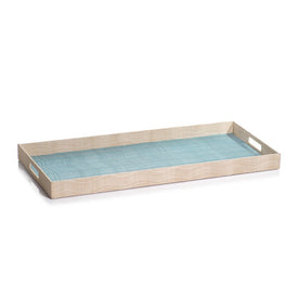 Galera 30" Long Rectangular Abaca Silk Tray