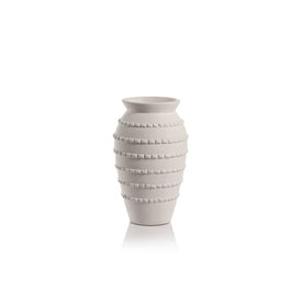 Tommaso White Earthenware Vase