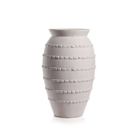Tommaso White Earthenware Vase