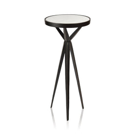 Adhara Aluminum Cocktail Table with Marble Top
