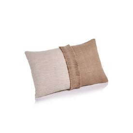Amaranth Two-Tone Cotton and Jute Throw Pillows Set of 2