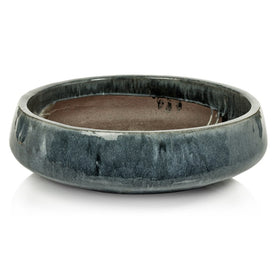Umberto Glazed Stoneware Planter Bowl - Blue-Gray - OPEN BOX