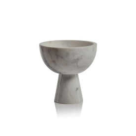 Ada White Footed Marble Bowl