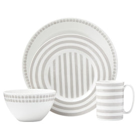 Charlotte Street North Gray Four-Piece Dinnerware Place Setting