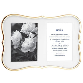 Crown Point Gold Double Invitation Picture Frame