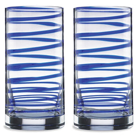 Charlotte Street Highball Glasses Set of 2 - Art Glass