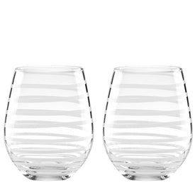 Charlotte Street Stemless White Wine Glasses Set of 2