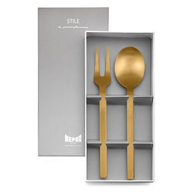 Stile Ice Oro Two-Piece Serving Set in Gift Box