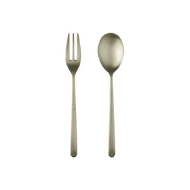 Linea Ice Champagne Two-Piece Serving Set