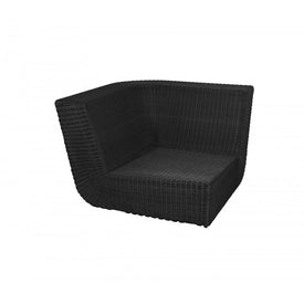 Sectional Sofa Savannah Corner Module Black Weave on Galvanized Steel 11.02 Inch Seat Height