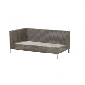 Sectional Sofa Connect 2 Seater Sofa Right Module Taupe Weave on Galvanized Steel 11.81 Inch Seat Height