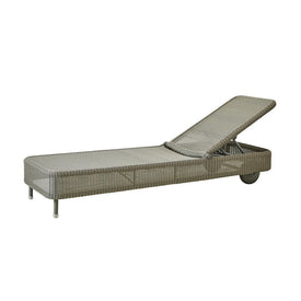 Lounge Chair Presley Sunbed 79.6W x 39.8H x 24.5D Inch Taupe Weave/Steel