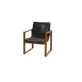 Lounge Chair Endless 25.6W x 32.7H x 28.4D Inch Dark Gray Soft Rope/Teak