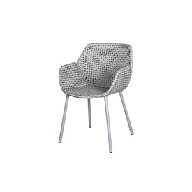 Dining Chair Vibe Welling & Ludvik Light Gray/Gray/Taupe 23.3W x 32.7H x 22.1D Inch Weave/Steel