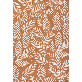 Nevis Palm Frond 60" L x 37" W Indoor/Outdoor Area Rug - Orange/Cream