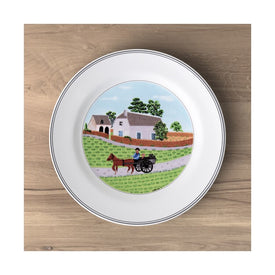 Design Naif Dinner Plate #1 Going to Market